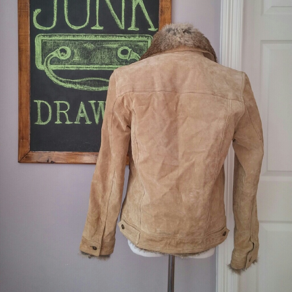 Wilson Leather Rabbit Fur Suede Jacket - Picture 3 of 4